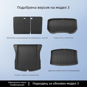 Tesla Model 3/Y предни и задни матове за багажник – TPE, за конкретен модел, без лого