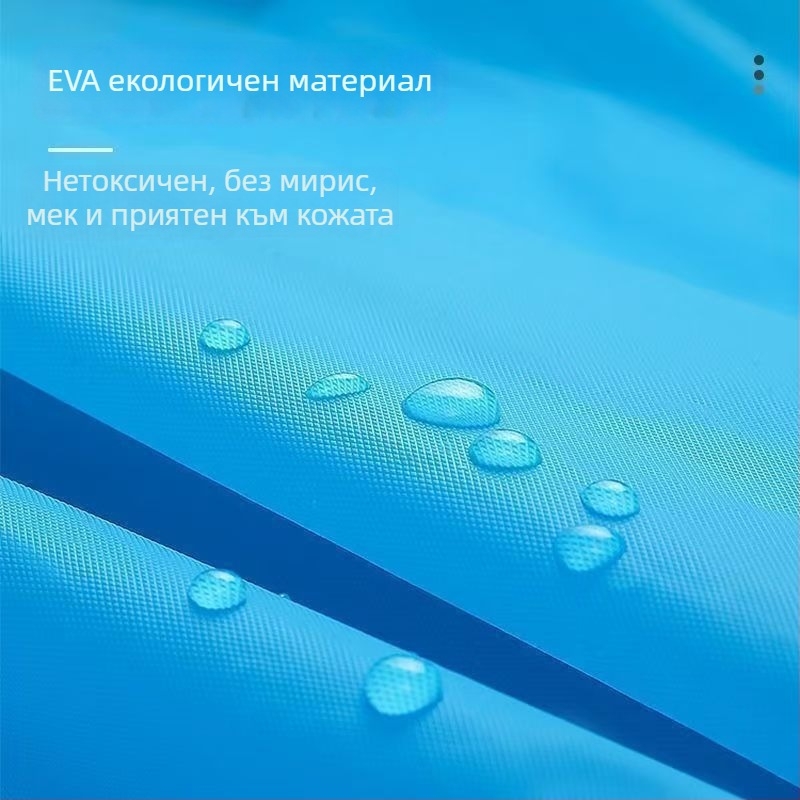 Дъждобран от EVA за възрастни, едночастов модел, подходящ за походи и разходки на открито, повторно използваем, с печат на лого и възможност за персонализиране.