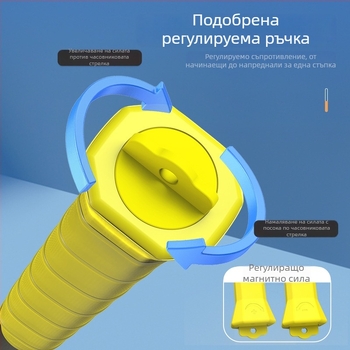 Бадминтон тренажор за размахване — лек и портативен китов усилвател на мощността, комплект от 6 броя неръждаема стомана