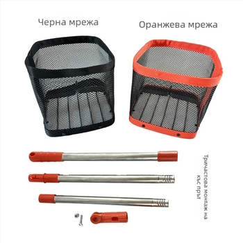 Събирач за топки за тенис на маса, преносим, телескопична мрежа, кош за събиране (преносим; телескопична мрежа; кош за събиране)