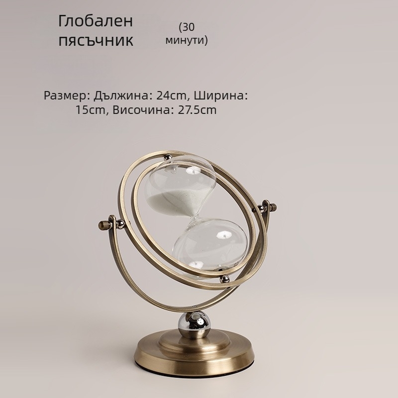Nordic стил стъклен пясъчен часовник таймер, ръчна изработка, декоративна висулка за рафт за книги и ТВ шкаф