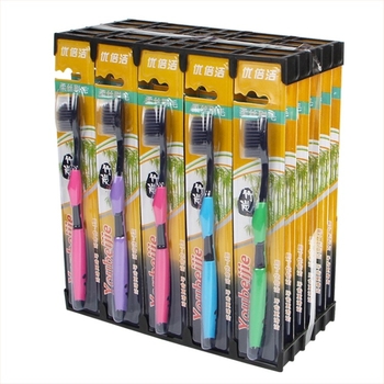 Chaha Bamboo Charcoal Toothbrush за възрастни – многоразов ръчен модел