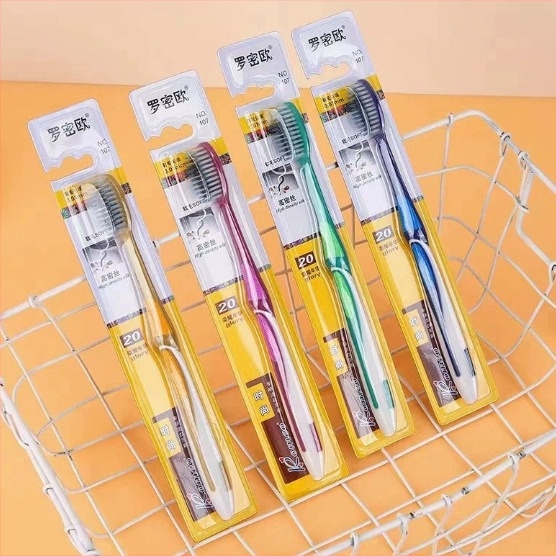 Chaha Bamboo Charcoal Toothbrush за възрастни – многоразов ръчен модел