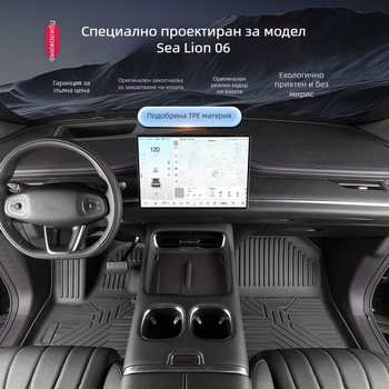 Автомобилна подложка за BYD Seal 06 – ТПЕ, пълно покритие, водоустойчива, антихлъзгаща, екологична