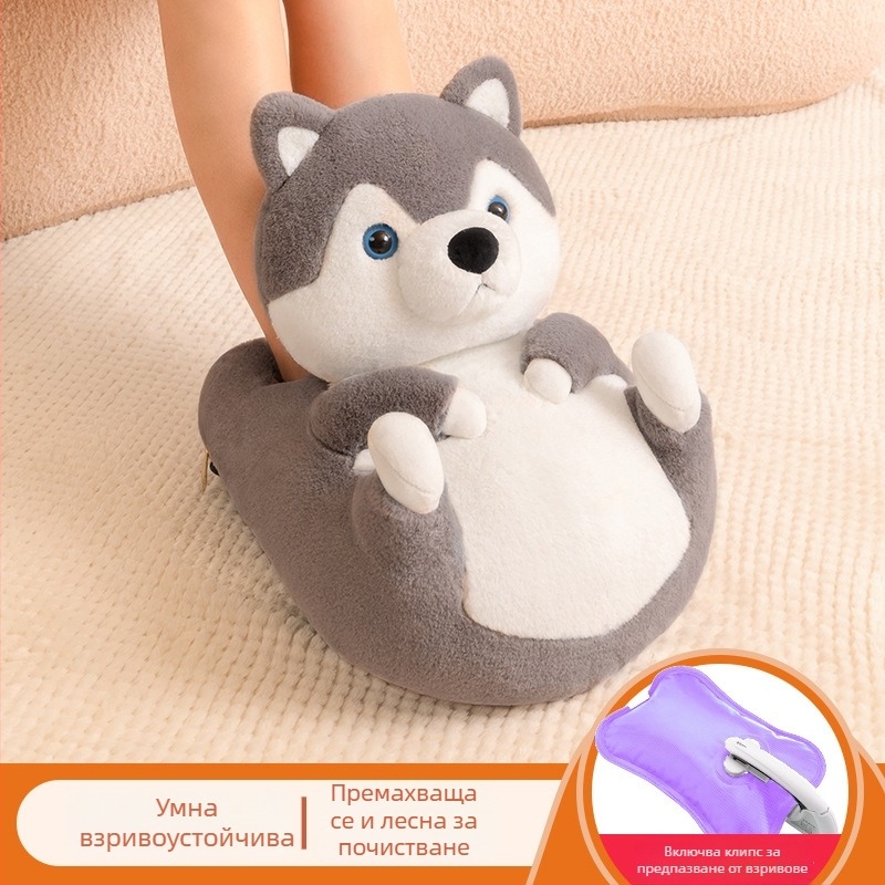 Подгряваща подложка за крака – презареждаема бутилка с гореща вода, 420W, 220V, фланелена, модел hk-420