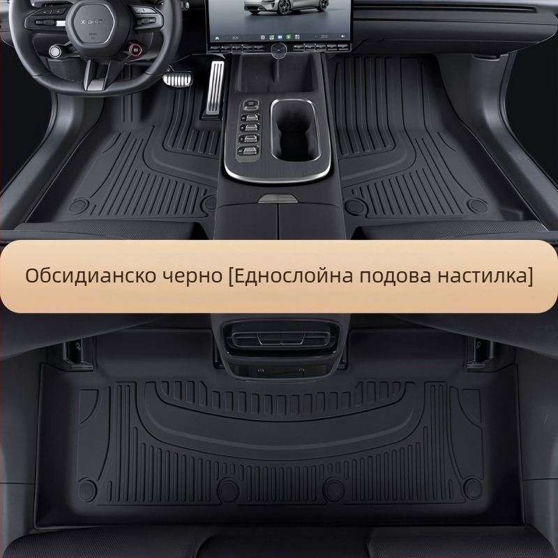 Tesla Model 3 и Model Y – пълно покритие ТПЕ автомобилни подови мати, дебелина 3,5 мм, тегло 6 кг, латексни подложки за крака