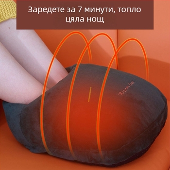 Презареждащ се нагревател за крака за зима — подложка за затопляне в леглото с гореща водна чанта