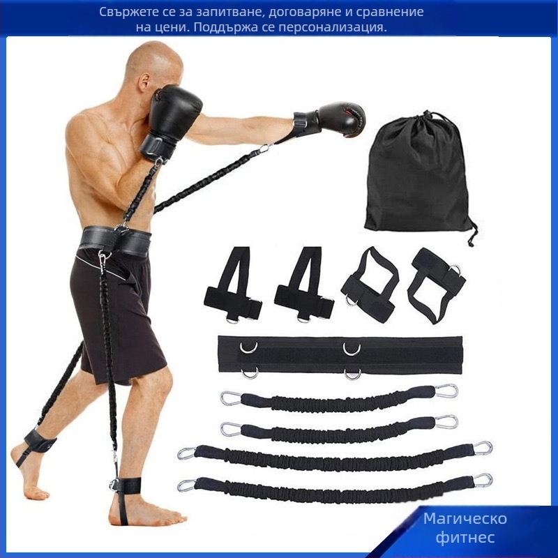 Saiaoty боксов треньор с ластичен кабел за тренировки на краката и Таекуондо — вътрешен фитнес