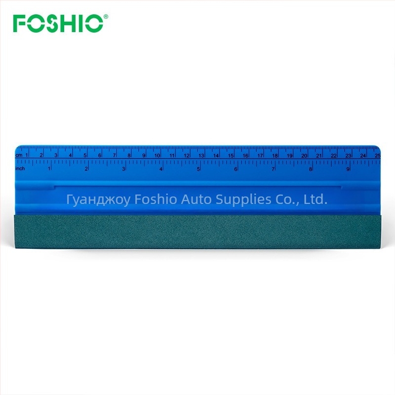 FOSHIO Скребак за автомобилна обвивка и тапети – TPEE, дълга дръжка с измервателна скала
