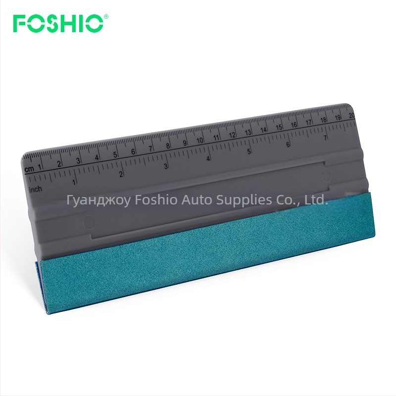 FOSHIO Скребак за автомобилна обвивка и тапети – TPEE, дълга дръжка с измервателна скала