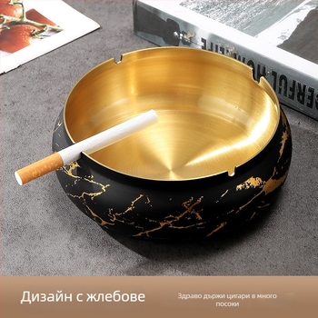 Латунен пепелник със склад за съхранение, настолен декор в китайски стил, антипадане, персонализирано лого