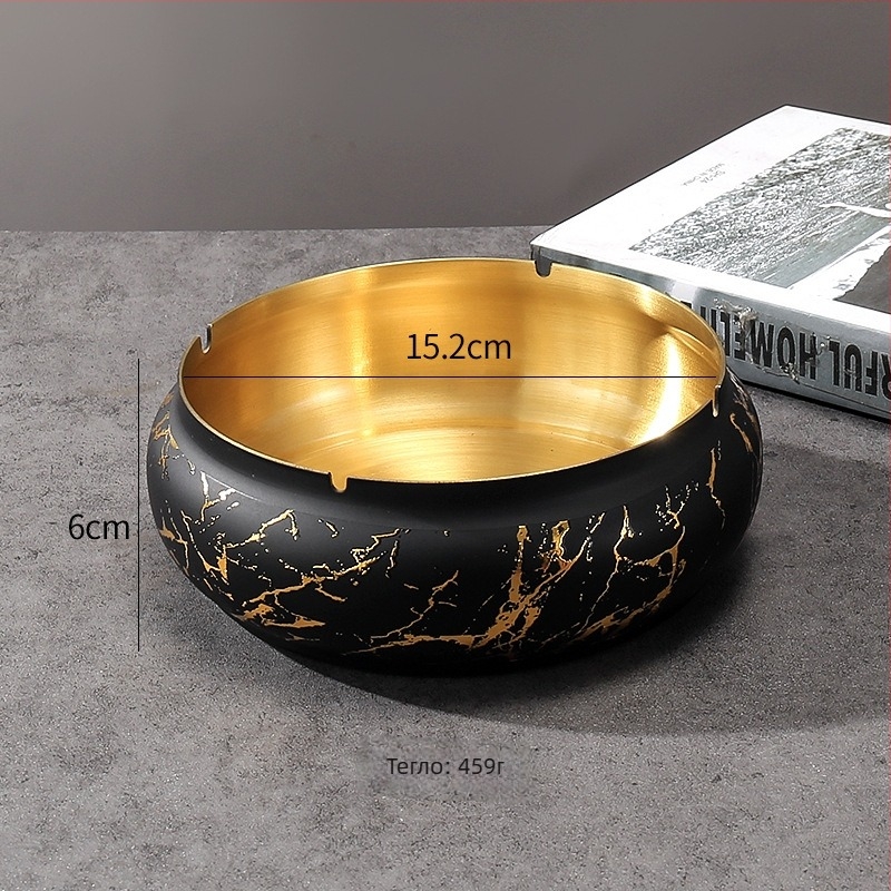 Латунен пепелник със склад за съхранение, настолен декор в китайски стил, антипадане, персонализирано лого