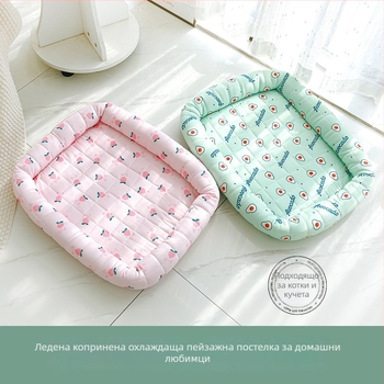 Котешки охлаждащ мат — Ice Silk, лятно гнездо, платнено спално легло