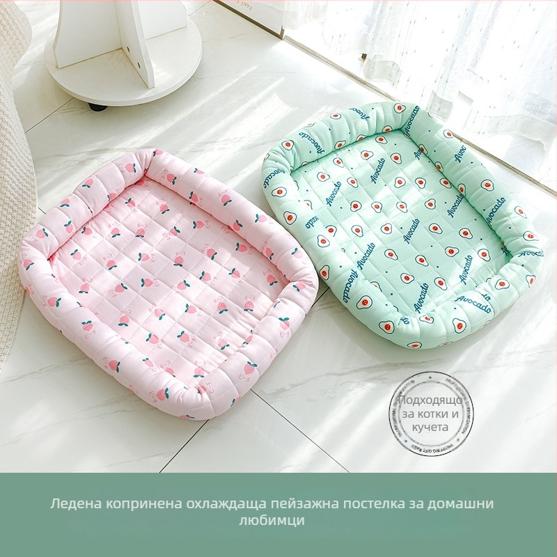 Котешки охлаждащ мат — Ice Silk, лятно гнездо, платнено спално легло
