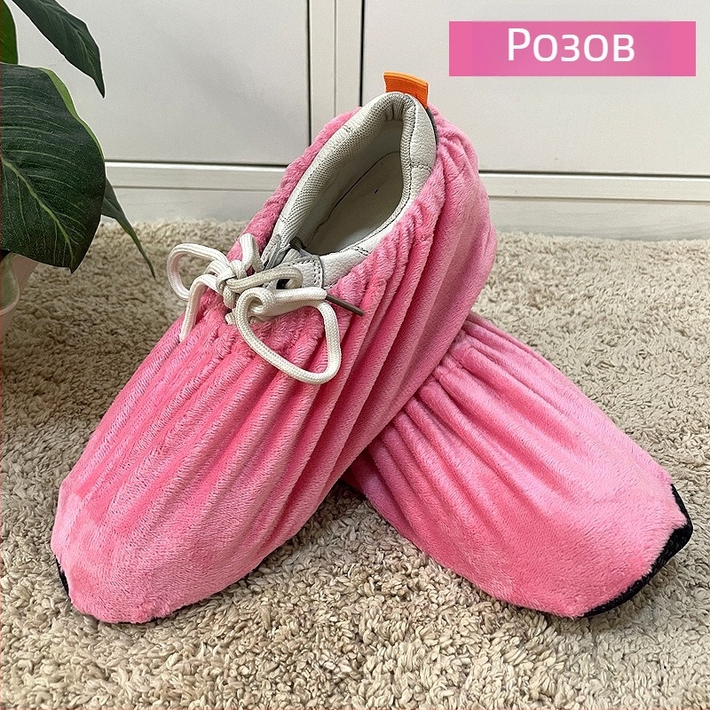 Кадифени покривала за обувки, миещи се, за вътрешна употреба, износоустойчиви и удебелени, противохлъзгащи, с печат на лого и възможност за персонализиране