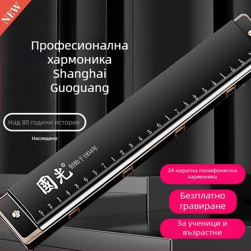 Guoguang GG24 полифонична хармоника, 24 дупки