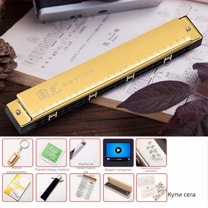 Guoguang GG24 полифонична хармоника, 24 дупки