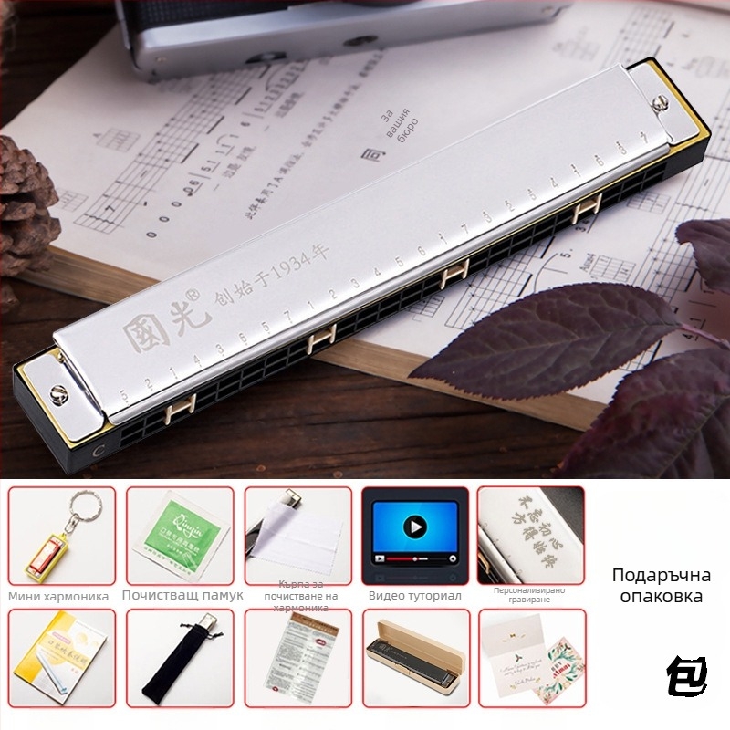 Guoguang GG24 полифонична хармоника, 24 дупки