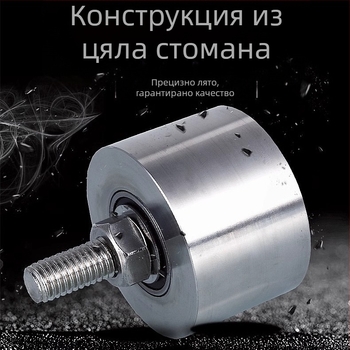 Тежкотоварна фиксирана ролка за повдигане с рельсово колело от неръждаема стомана 304, Ø35 мм, M8 вал, модел 4516, максимално натоварване 100