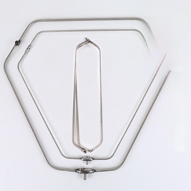 Сгъваема риболовна мрежова глава, неръждаема стомана, заварена, триъгълна форма