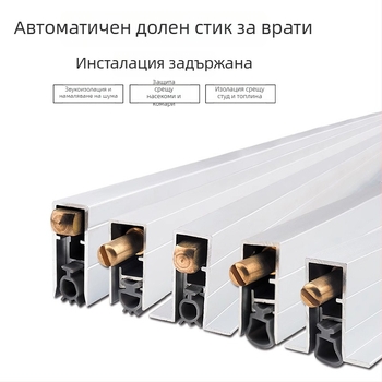 Автоматично повдигащ се уплътнител за дъното на врата – звукоизолация, прахозащита, против насекоми, намаляване на шума, ограничаване на светлината