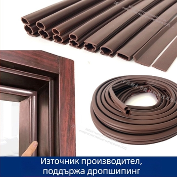 I-образна самозалепваща уплътнителна лента за врати, устойчива на износване и стареене, ветроустойчива и топлоизолационна.