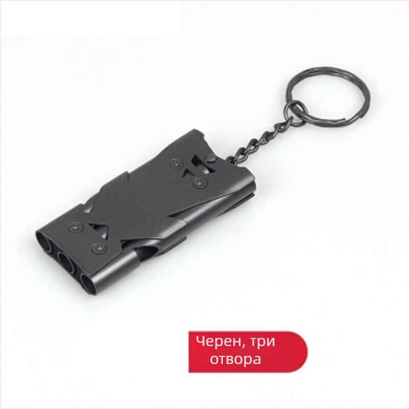 Тритръбна свирка за оцеляване от неръждаема стомана, с висока децибелност и персонализирано лого