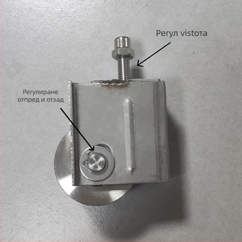 Регулируема ъглова ролка за плъзгащи врати, неръждаема стомана/найлон; дебелина на стената 1,5; радиус на жлеба за въже 16; обработка по чертежи; приложение: преместване на врати и прозорци