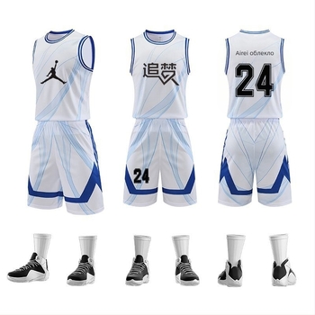 Баскетболна униформа за възрастни мъже, полиестров плат с подплата от полиестер, подходяща за всички сезони, тренировъчна фланелка с възможност за печат на номера