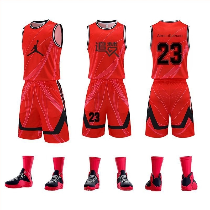 Баскетболна униформа за възрастни мъже, полиестров плат с подплата от полиестер, подходяща за всички сезони, тренировъчна фланелка с възможност за печат на номера