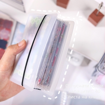 Албум за фотографии и пощенски картички с PP корица, 40 страници, подвързване от друг тип, персонализируем логотип