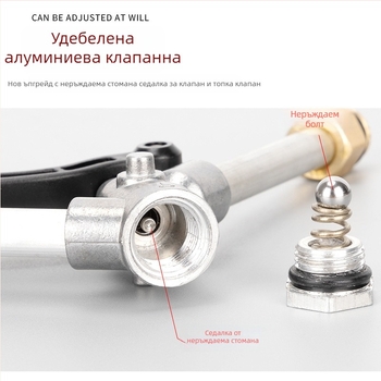 Пистолет за високо налягане за миене на автомобили, глава на пръскача, тип 380/58, пластмасова дръжка, тегло 250 g