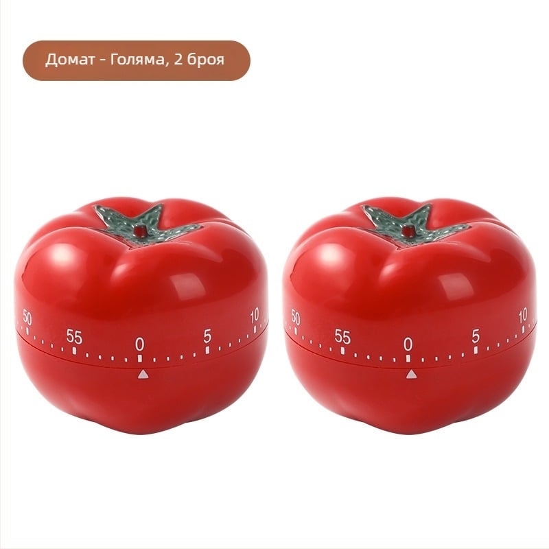 Томатен таймер – кръгъл часовник с числов дисплей, модерен минималистичен стил, кухненски таймер