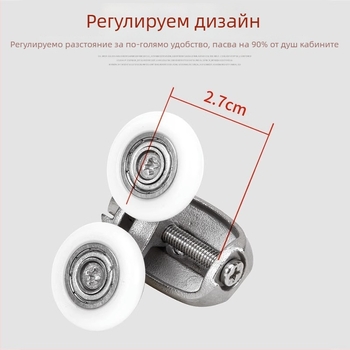Комплект хардуер за плъзгаща се душ врата — арков релса, 304 неръждаема стомана, прецизно леене, модерен стил