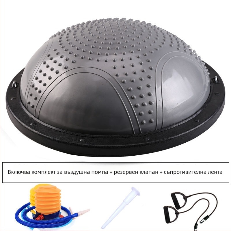 NAILI Wave Speed йога топка за баланс с полусферичен дизайн — PVC+ABS, надуваема, 6 кг, за фитнес и пилатес