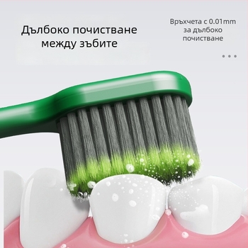Ръчна четка за зъби с меки четина, 4-опаковка, KR051, за възрастни, защита на венците