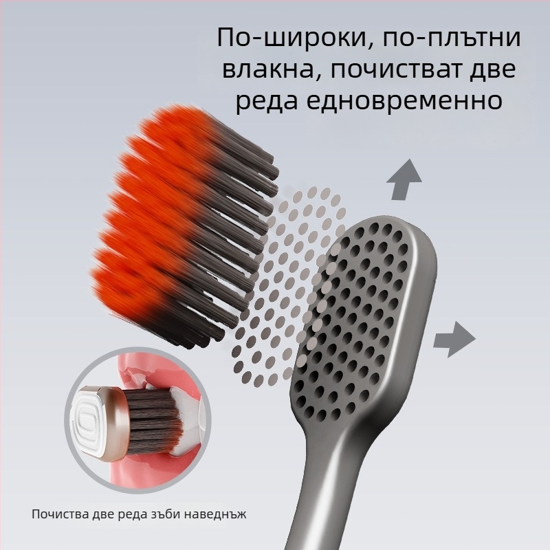 Ръчна четка за зъби с меки четина, 4-опаковка, KR051, за възрастни, защита на венците