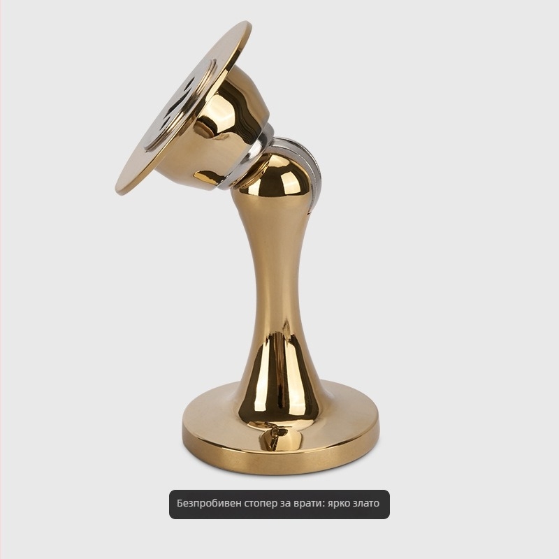 Дверен ограничител от цинков сплав, двоен монтаж — стенен или подов, скрит магнитен ограничител, модел X005, електроплакирано покритие