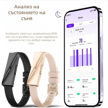 DS01 умна гривна с мониторинг на сърдечната честота, детекция на кислород в кръвта, проследяване на съня, 15–21 дни батерия, водоустойчива