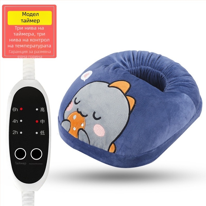 Подгряваща подложка за крака, сваляема и перална, с три скорости и таймер, електрическо нагряване, 220V, 20W, плюшена повърхност