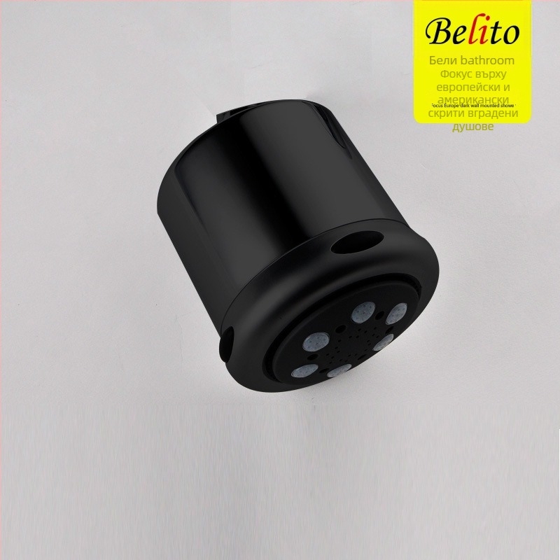 Душова система за вграждане в стената с водоспестяваща дюза, меден корпус, смесител гореща/студена, модел 001