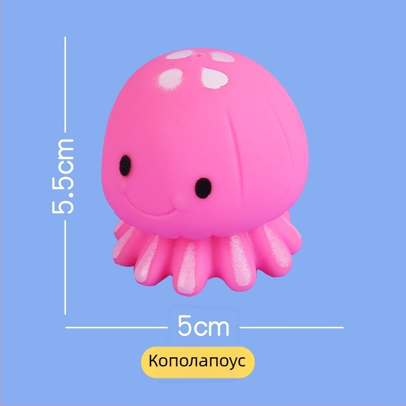 Винилова баня-играчка с пръскачка, патешка форма за деца (Материал: винил; Функция: пръскане по време на къпане; Категория: играчки за баня; Водни играчки: водни пръскащи; Възраст: 7–14)