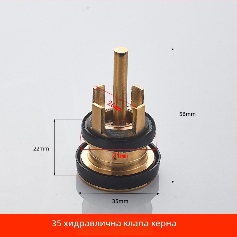 Вградена в стената скрита клапан за промиване на тоалет за клекало, 1-инчово ръчно забавено промиване, педално управление, модел 311B, мед