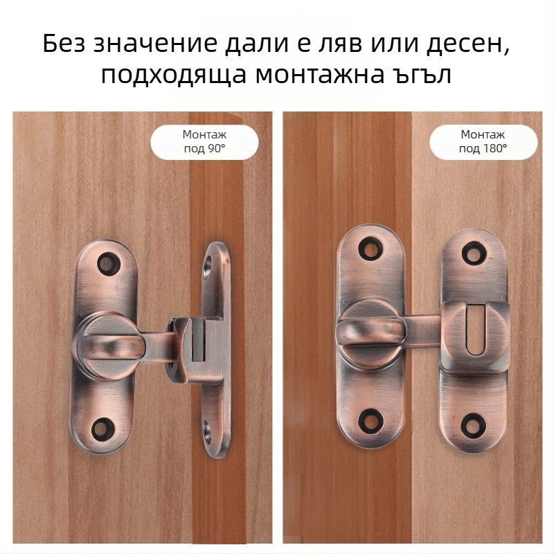 K-тип пеперуден болт за врати, заключване, цинкова сплав, електроплатирано покритие, Elaborate