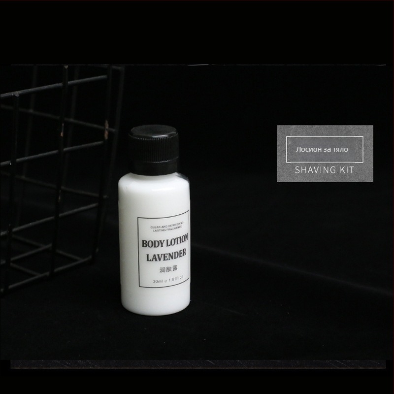 Комплект еднократни хигиенни принадлежности за хотелски стаи, PS пластмаса, биоразградим, печат на лого, персонализация