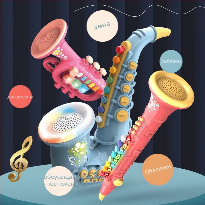 Детска духова музикална играчка с осветление — марка Yitong, за деца 4–6 години