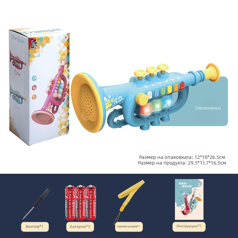 Детска духова музикална играчка с осветление — марка Yitong, за деца 4–6 години