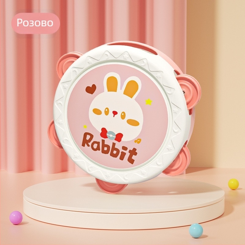 Д Detски образователен музикален комплект — дрънкалка, ръчен барабан, хармоника и рог; пластмасов материал; за деца 0–3 години; 3C сертификация 2023152202045944