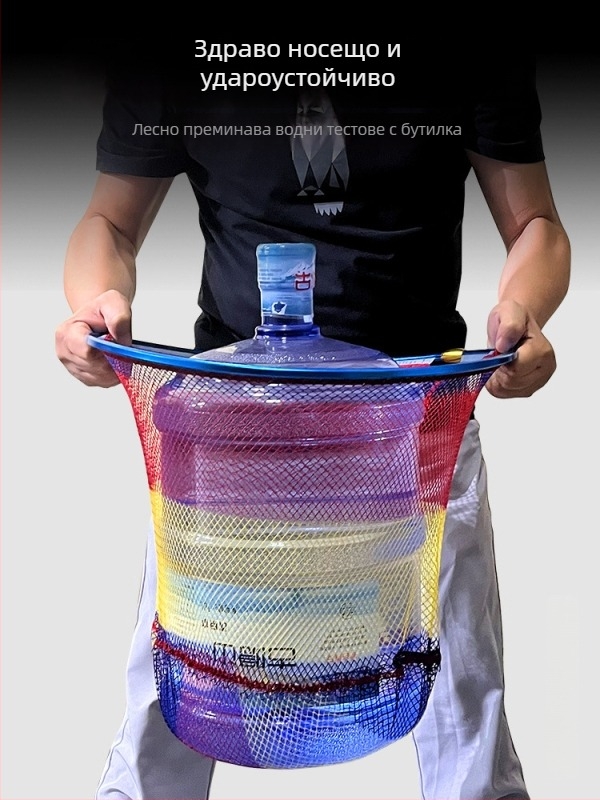 Риболовна мрежа с алуминиева сплавна рамка, фина мрежа Nano+ и голямо око