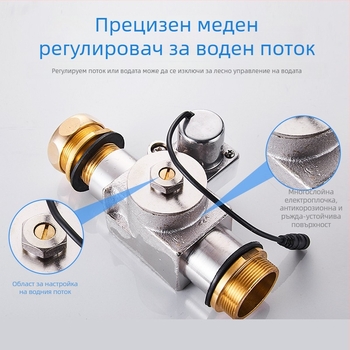 Автоматичен сензорен изплаквач за тоалетна за скрит и открит монтаж, клапан за изплакване на клек-тоалетна (Материал: ABS + мед; Захранване: постоянен ток; Модел: SJ518052021233; Тип клапана: изплакване на тоалетна)